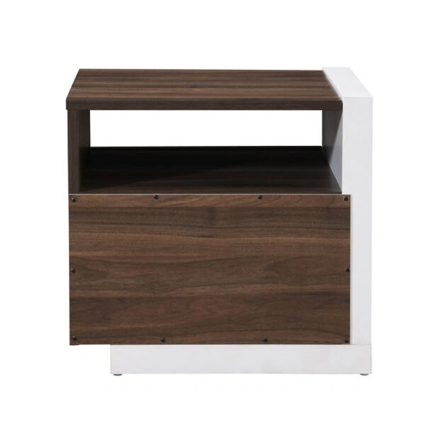 DOBLE ΚΟΜΟΔΙΝΟ 1ΠΟΡΤΑ ΚΑΡΥΔΙ ΛΕΥΚΟ 46x40xH43cm