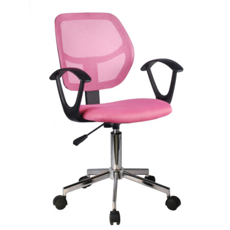 Καρέκλα Γραφείου EVERLY Ροζ Mesh 56x53.5x100cm