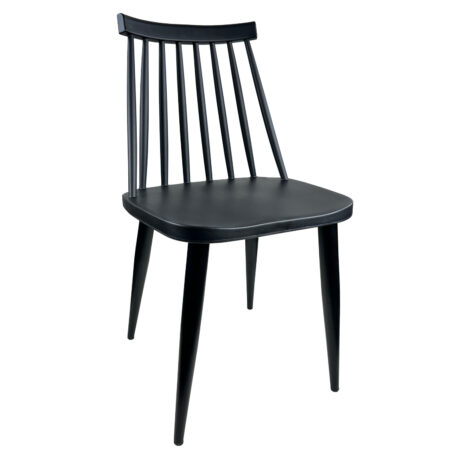Καρέκλα Τραπεζαρίας CYGNET Μαύρο PP/Μέταλλο 46x43x78cm