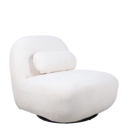 Πολυθρόνα Περιστρεφόμενη METIS Μπεζ Ύφασμα 83x87x75cm