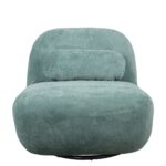 Πολυθρόνα Περιστρεφόμενη METIS Πράσινο Ύφασμα 83x87x75cm