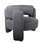 Πολυθρόνα ADRASTEA Γκρι Ύφασμα 94x88x73cm