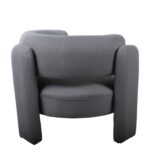 Πολυθρόνα ADRASTEA Γκρι Ύφασμα 94x88x73cm