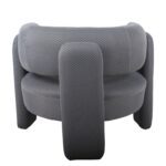 Πολυθρόνα ADRASTEA Γκρι Ύφασμα 94x88x73cm
