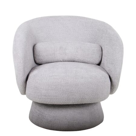 Πολυθρόνα Περιστρεφόμενη THEBE Γκρι Ύφασμα 77.5x74x78cm