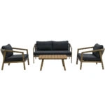 MADERA ΣΑΛΟΝΙ SET 1+2+1 ΦΥΣΙΚΟ ΓΚΡΙ