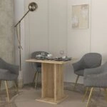 Τραπέζι Allos Megapap χρώμα sapphire oak 75x75x77εκ.