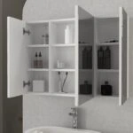 Καθρέπτης μπάνιου Base Μegapap χρώμα λευκό 90x17,1x65εκ.