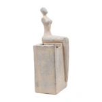 Artekko Cement Γκρι Διακοσμητικό Κασπώ με Γυναικεία Φιγούρα από Μαγνήσιο (15x13x40)cm