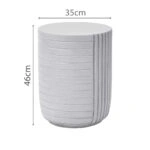 GEOMETRICAL 2 SIDE TABLE ΛΕΥΚΟ 35x35xH46cm