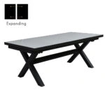 SORPRESA ΤΡΑΠΕΖΙ TERRAZZO ΓΚΡΙ ΣΚΟΥΡΟ 202x101xH77cm