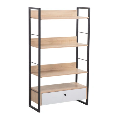 TRILOGY ΒΙΒΛΙΟΘΗΚΗ ΦΥΣΙΚΟ ΜΑΥΡΟ 70x30x125cm