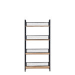 NEST ΒΙΒΛΙΟΘΗΚΗ ΦΥΣΙΚΟ ΜΑΥΡΟ 60x28xH121cm