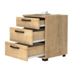 Κομοδίνο Roco Megapap χρώμα φυσικό οξιάς 40x39x57εκ.