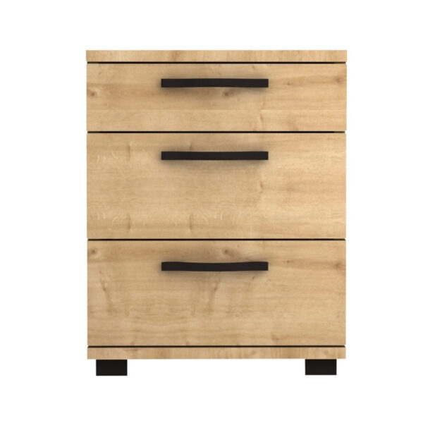 Κομοδίνο Roco Megapap χρώμα φυσικό οξιάς 40x39x57εκ.