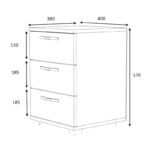 Κομοδίνο Roco Megapap χρώμα φυσικό οξιάς 40x39x57εκ.