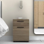 Κομοδίνο Veto Megapap χρώμα καρυδί 40x39x57εκ.