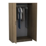 Ντουλάπα ρούχων Victoria Megapap δίφυλλη χρώμα καρυδί 100x60x181εκ.