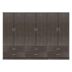 ΝΤΟΥΛΑΠΑ 6ΦΥΛΛΗ REINA ME 6 ΣΥΡΤΑΡΙΑ HM21060.01 ΜΕΛΑΜΙΝΗ ΣΕ ZEBRANO 240x42x181Υεκ.