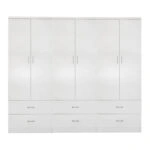 ΝΤΟΥΛΑΠΑ 6ΦΥΛΛΗ REINA ME 6 ΣΥΡΤΑΡΙΑ HM21060.05 ΜΕΛΑΜΙΝΗ ΣΕ ΛΕΥΚΟ 240x42x181Υεκ.