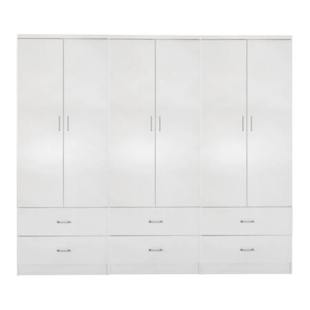 ΝΤΟΥΛΑΠΑ 6ΦΥΛΛΗ REINA ME 6 ΣΥΡΤΑΡΙΑ HM21060.05 ΜΕΛΑΜΙΝΗ ΣΕ ΛΕΥΚΟ 240x42x181Υεκ.