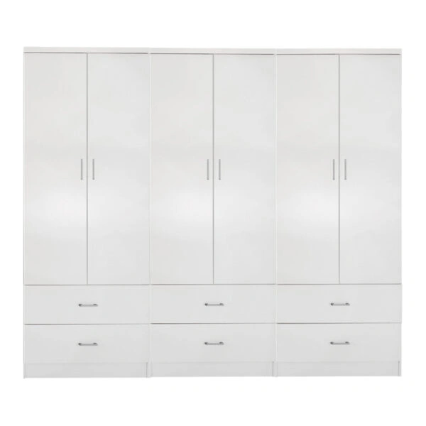 ΝΤΟΥΛΑΠΑ 6ΦΥΛΛΗ REINA ME 6 ΣΥΡΤΑΡΙΑ HM21060.05 ΜΕΛΑΜΙΝΗ ΣΕ ΛΕΥΚΟ 240x42x181Υεκ.