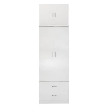 ΝΤΟΥΛΑΠΑ REINA HM21061.05 2ΦΥΛΛΗ ΜΕ ΠΑΤΑΡΙ & 2 ΣΥΡΤΑΡΙΑ-ΜΕΛΑΜΙΝΗ ΛΕΥΚΗ 80x42x241Υεκ