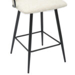 ΣΚΑΜΠΟ ΜΠΑΡ ΜΕΣ.ΥΨΟΥΣ NEBOR HM9986.02 ΣΚΕΛΕΤΟΣ ΜΑΥΡΟ ΜΕΤΑΛ.-ΕΚΡΟΥ ΥΦΑΣΜΑ 53,5x51x90Υ