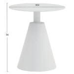 ΤΡΑΠΕΖΑΚΙ ΒΟΗΘ. ΣΤΡΟΓΓΥΛΟ ΕΞ.ΧΩΡΟΥ SERA HM6270.02 ΛΕΥΚΟ ΑΛΟΥΜΙΝΙΟ Φ50x56Υεκ.