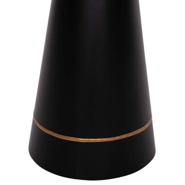 ΤΡΑΠΕΖΙA ΣΑΛΟΝΙΟΥ 2ΤΜΧ BALLI HM9996 ΣΤΡΟΓΓΥΛΑ ΜΕΤΑΛΛΙΚΑ ΜΑΥΡΑ Φ50 & Φ40 εκ.