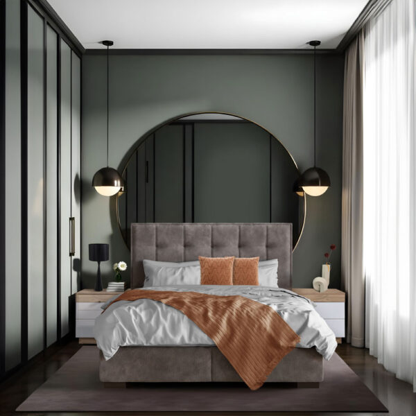 PIANO ΚΡΕΒΑΤΙ ΜΕ ΑΠΟΘΗΚ. ΧΩΡΟ (ΓΙΑ ΣΤΡΩΜΑ 160x200cm) MUSHROOM 05-780 207x160xH115cm