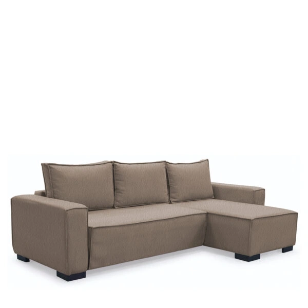 Καναπές Κρεβάτι Γωνιακός ArteLibre HARPER Αναστρέψιμος Taupe 271x160x94cm