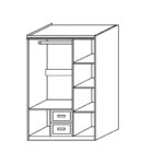 Ντουλάπα PROTEA Μαύρο Μοριοσανίδα 120x50x195cm