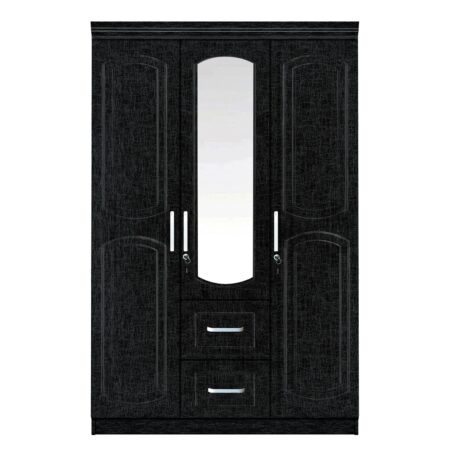 Ντουλάπα PROTEA Μαύρο Μοριοσανίδα 120x50x195cm