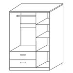 Ντουλάπα TUBEROSA Μαύρο Μοριοσανίδα 120x50x180cm