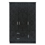 Ντουλάπα TUBEROSA Μαύρο Μοριοσανίδα 120x50x180cm