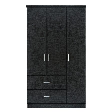 Ντουλάπα  FRITILLARIA Μαύρο Μοριοσανίδα 89x42x181cm