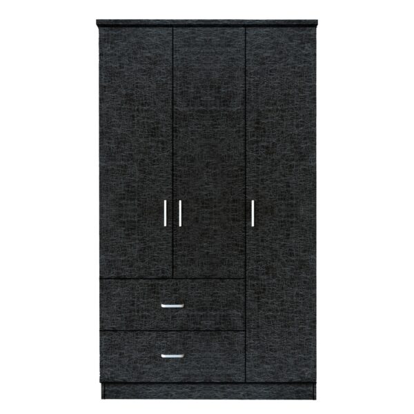 Ντουλάπα  FRITILLARIA Μαύρο Μοριοσανίδα 89x42x181cm