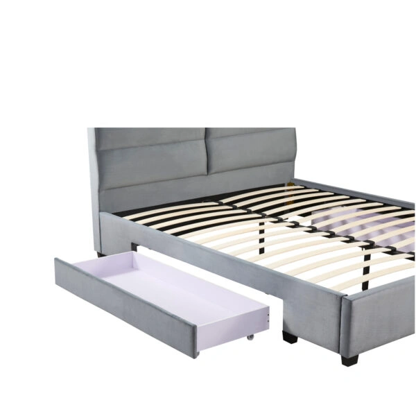 Κρεβάτι Διπλό  PRODREAM Γκρι Ύφασμα (Στρώμα 160x200cm)