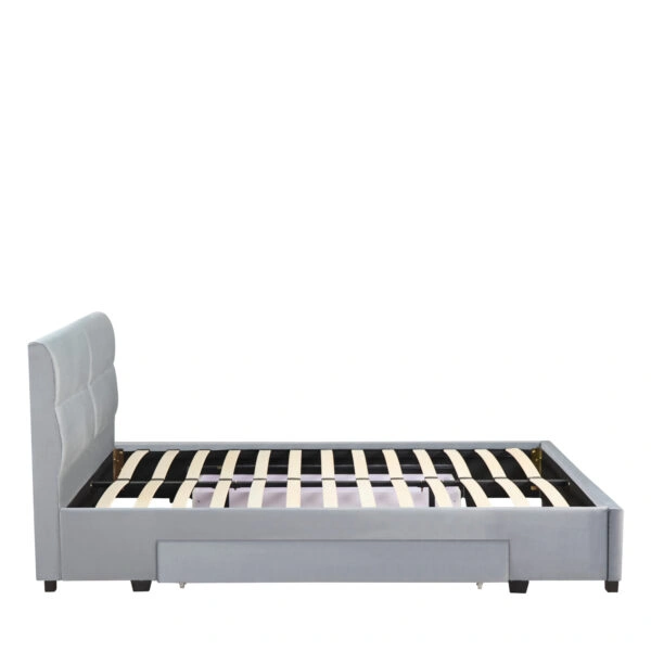 Κρεβάτι Διπλό  PRODREAM Γκρι Ύφασμα (Στρώμα 160x200cm)