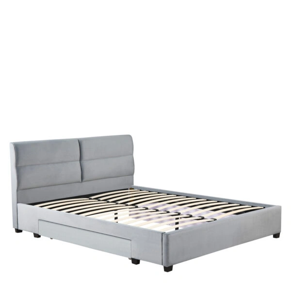 Κρεβάτι Διπλό  PRODREAM Γκρι Ύφασμα (Στρώμα 160x200cm)