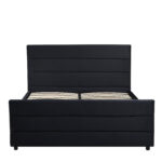 Κρεβάτι Διπλό  SLEEPSUIT Μαύρο Ύφασμα (Στρώμα 160x200cm)