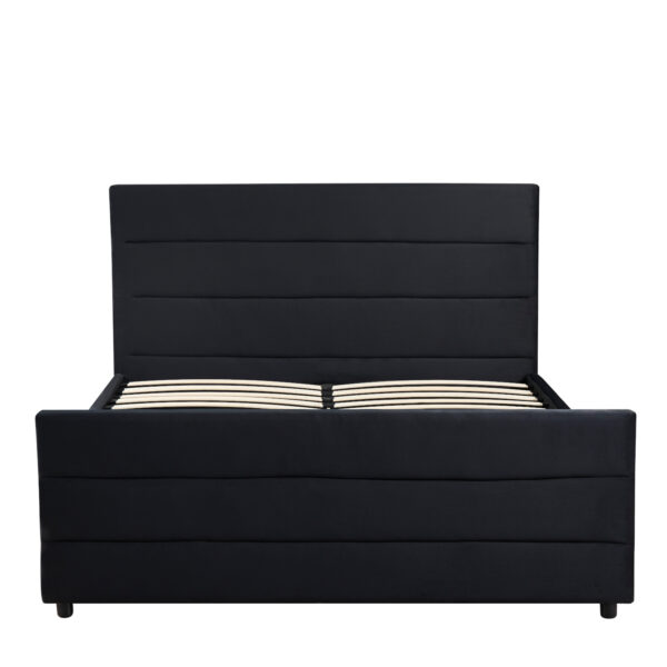 Κρεβάτι Διπλό  SLEEPSUIT Μαύρο Ύφασμα (Στρώμα 160x200cm)