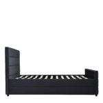 Κρεβάτι Διπλό  SLEEPSUIT Μαύρο Ύφασμα (Στρώμα 160x200cm)