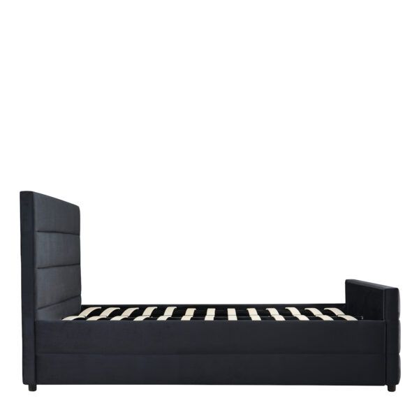 Κρεβάτι Διπλό  SLEEPSUIT Μαύρο Ύφασμα (Στρώμα 160x200cm)