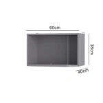 Craft Πάνω Ντουλάπι Γραφίτης 60x40x36εκ