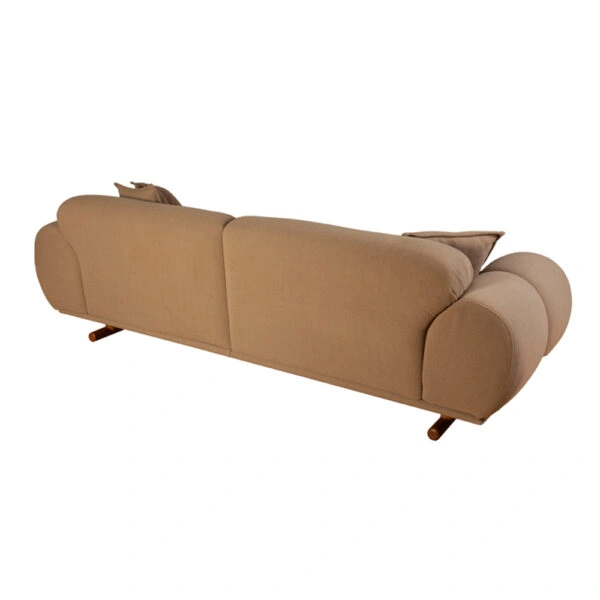 Artekko Sara Καφέ Μπουκλέ Τριθέσιος Καναπές (250x95x80)cm