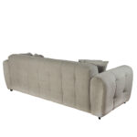 Artekko Sara Ανοιχτό Γκρι Μπουκλέ Τριθέσιος Καναπές (240x100x80)cm