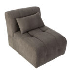 Artekko Sofia Γκρι Μπουκλέ Πολυθρόνα (70x95x75)cm