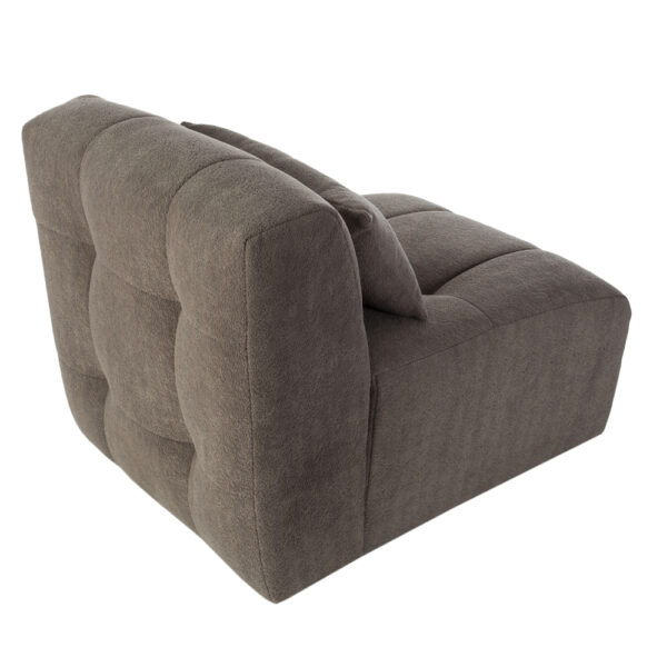 Artekko Sofia Γκρι Μπουκλέ Πολυθρόνα (70x95x75)cm